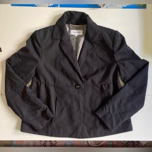 Calvin Klein Black Blazer Jacket Size 6